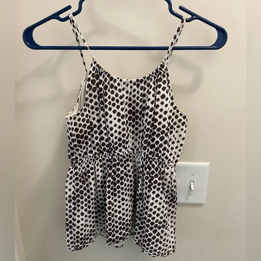 Womens Old Navy Brown/White Patterned Tank Size XS - Picture 3 of 3